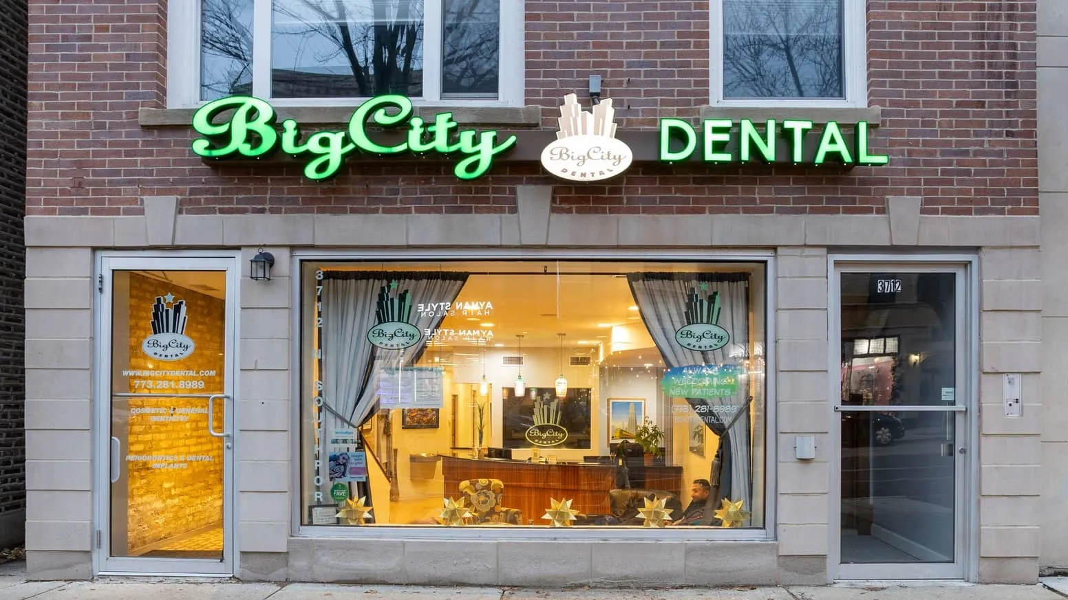 Big City Dental storefront at 3712 N Southport Ave in Lakeview, Chicago