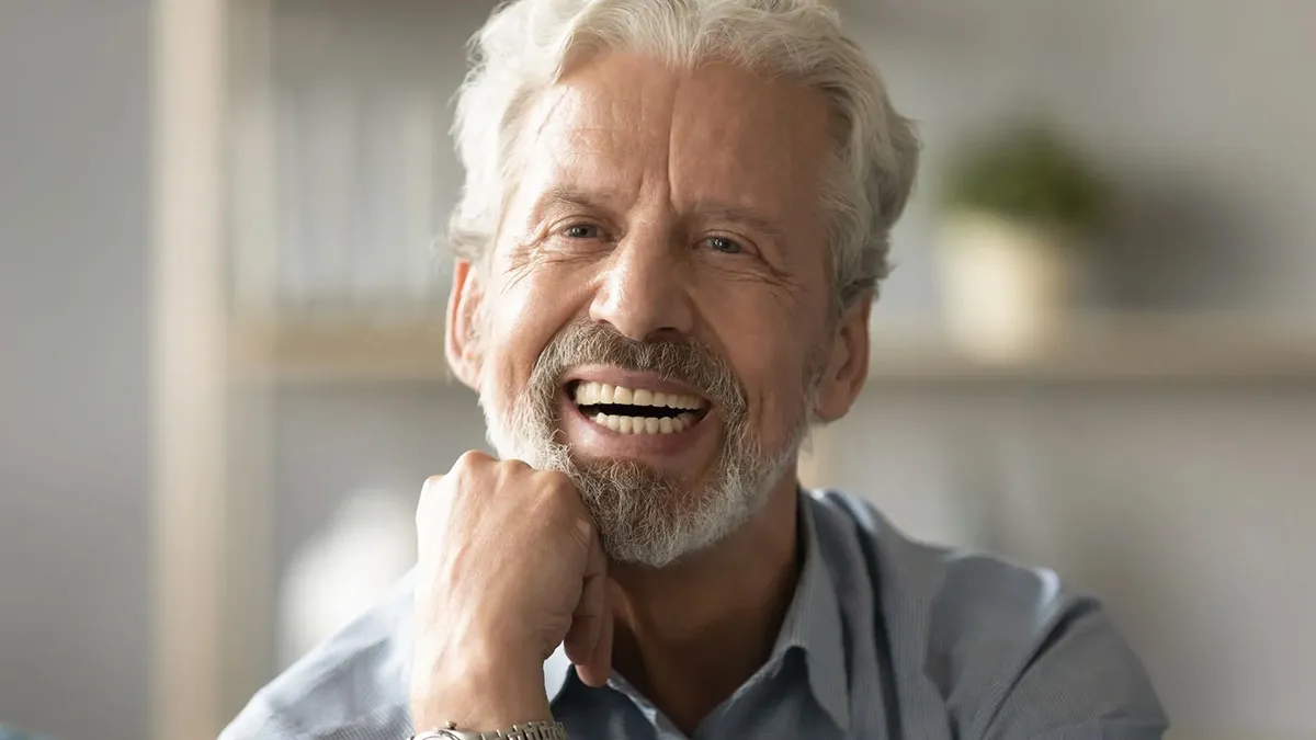 Older man smiling